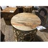 Image 2 : ART DECO 70'S STYLE SIDE TABLE 17" DIAMETER - 22" H