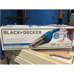 BLACK & DECKER WET/DRY COMPACT LITHIUM HAND VACUUM