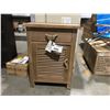 Image 1 : BEE & WILLOW HOME DISTRESSED OAK SHUTTER CABINET (APPROX 19" X 13" X 26.5") FRONT LEFT CORNER HAS