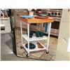 Image 1 : FOLDING KITCHEN ISLAND CART - NO ASSEMBLY REQUIRED (FOLDED 35.5" X 5.9" X 19.8" EXPANDS TO  25.3" X