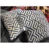 Image 1 : CALDEIRA BLUE & BEIGE THROW PILLOWS (18.5" X 18.5") X 2 - MSRP $44.95EA
