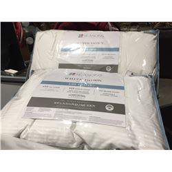 THE SEASONS COLLECTION WHITE DOWN SIDE SLEEPER PILLOW - 1 QUEEN (MSRP $136.79) 1 KING (MSRP