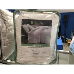 THE SEASONS COLLECTION EXTRA WARMTH WHITE GOOSE DOWN COMFORTER - 600 FILL POWER/500 THREAD