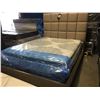 Image 1 : SIGNATURE DESIGN BY ASHLEY QUEEN SIZE BEIGE UPHOLSTERED BED FRAME (HEADBOARD/FOOTBOARD/RAILS &