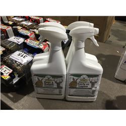 BOBBEX DEER & RABBIT REPELLENT (READY TO USE SPRAY) 4 X 0.95L MSRP $24.88 PER BOTTLE- A