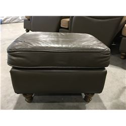 SPINNEYBECK LEATHER PILLOWTOP OTTOMAN - APPROX 22" X 15" X 15.5" - B