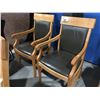 Image 1 : SOLID MAPLE CAPTAINS CHAIR WITH SPINNEYBECK LEATHER X 2 - A