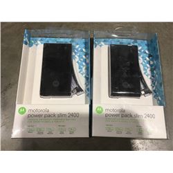 MOTOROLA POWER PACK LIM 2400 UNIVERSAL PORTABLE BATTERY FOR SMARTPHONES & TABLETS  X 2 - D