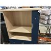 Image 1 : NATURAL & BLUE TV & MEDIA CABINET WITH 3-DOORS - APPROX 40"W X 21.5"D X 54"H - HOLDS UP TO  50