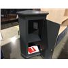 Image 2 : DARK GREY CORNER CABINET - APPROX 35.25" T X 15" - NEW