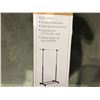 Image 2 : PORTABLE & EXPANDABLE GARMENT RACK - ALL STEEL CONSTRUCTION, BLACK & CHROME FINISH, EXPANDS FROM
