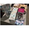 Image 1 : LOT OF BABY ITEMS INCLUDES: THE BEEBO HANDS FREE BOTTLE HOLDER/DR BROWN'S SOOTHERS/MII SILICONE