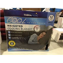 THERAPEDIC 12LB COOL TO THE TOUCH WEIGHTED COOLING BLANKET (SMALL 48" X 68") - B