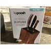 Image 1 : KAPOOSH ORIGINAL SLOTLESS KNIFE BLOCK - HOLDS UP TO 9 KNIVES, DOES NOT CHIP, FLEX RODS ARE