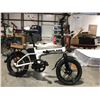 Image 1 : NEW NAKTO 16" WHITE SKYLARK FOLDING E-BIKE, LIGHT-WEIGHT ALUMINUM CONSTRUCTION, 250W, 36V & 10AH  -