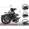 Image 3 : NEW NAKTO 16" WHITE SKYLARK FOLDING E-BIKE, LIGHT-WEIGHT ALUMINUM CONSTRUCTION, 250W, 36V & 10AH  -