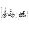 Image 6 : NEW NAKTO 16" WHITE SKYLARK FOLDING E-BIKE, LIGHT-WEIGHT ALUMINUM CONSTRUCTION, 250W, 36V & 10AH  -