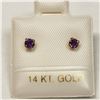 Image 2 : 14K AMETHYST EARRINGS