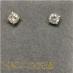 14K 2 DIAMOND(0.24CT) EARRINGS