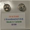 Image 2 : 10K ROSE QUARTZ(1.6CT) EARRINGS