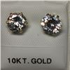 Image 1 : 10K CZ(6.5 MMCT) EARRINGS