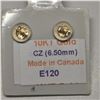 Image 2 : 10K CZ(6.5 MMCT) EARRINGS