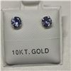 Image 2 : 10K TANZANITE(0.54CT) FRESHWATER PEARL (2 IN 1 CT) EARRINGS