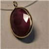 Image 2 : 14K FLOATING BURMESE RUBY(2.3CT) NECKLACE