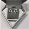 Image 3 : 10K 2 TANZANITE(0.46CT) EARRINGS
