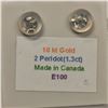 Image 2 : 10K 2 PERIDOT(1.3CT) EARRINGS