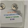 Image 2 : 10K 2 CARNELLION(1.4CT) EARRINGS