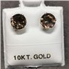 Image 1 : 10K 2 SMOKY QUARTZ(0.8CT) EARRINGS