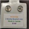 Image 2 : 10K 2 SMOKY QUARTZ(0.8CT) EARRINGS
