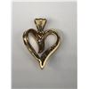 Image 2 : 10KT YELLOW GOLD & DIAMOND HEART PENDANT