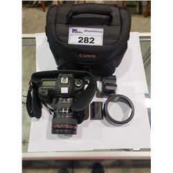 CANON 5D MARK 3 DSLR, CAMERA LOW SHUTTER COUNT, CANON 24 105MM LENS WITH 3 BATTERIES & TRAVEL CASE