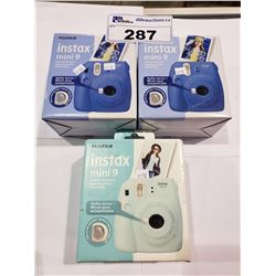 3 INSTAX MINI 9 INSTANT CAMERAS