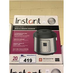 INSTANT ZEST PLUS RICE & GRAIN COOKER