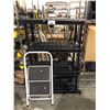 Image 1 : PLASTIC SHELVING UNIT & STEP LADDER