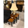 Image 1 : HIDE AWAY SIDE TABLES & LAMP
