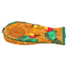 Hermes Orange Multicolor Tropical Print Vintage Golf Club Head Cover Set