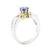 Image 4 : 2.05 ctw Sapphire And Diamond Ring - Platinum and 18KT Yellow Gold