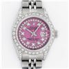 Rolex Ladies Stainless Steel 26MM Pink String Diamond Lugs Datejust Wristwatch
