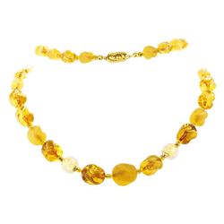 Thirty Inch Multi-Colored Glass Bead Necklace