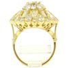 Image 8 : GIA Cert 18K Yellow Gold 5.56 ctw Round & Baguette Diamond Waterfall Cluster Rin