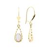 Image 2 : 0.30 ctw Opal French Wire Clip Earrings - 14KT Yellow Gold