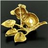 Image 6 : Vintage 18k Gold Detailed Koala Brooch Pin w/ Ruby Eyes & Green Enamel Leaves