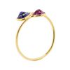 Image 4 : 1.54 ctw Ruby and Sapphire Ring - 18KT Yellow Gold