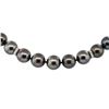 Image 2 : 0.75 ctw Diamond and Tahitian Pearl Necklace - 14KT Yellow Gold
