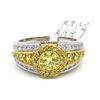 Image 1 : 1.82 ctw Yellow and White Diamond Ring - 18KT Yellow and White Gold