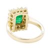 Image 3 : 2.90 ctw Emerald and Diamond Ring - 14KT Yellow Gold